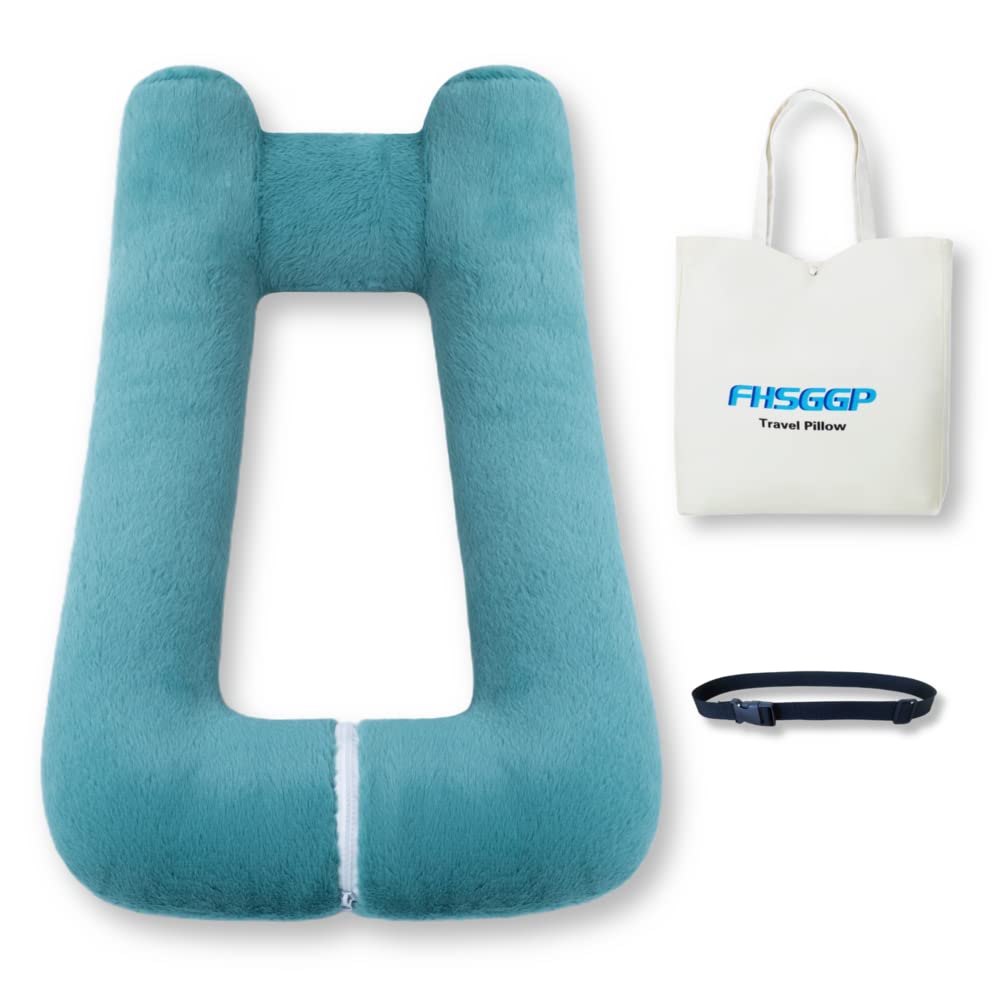 FHSGGP Travel Pillow Car Pillow Kid Car Sleeping Emerald Green