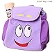 Dora Explorer Backpack Rescue Bag with Map,Dora Backpack Pre-Kindergarten Toys Purple