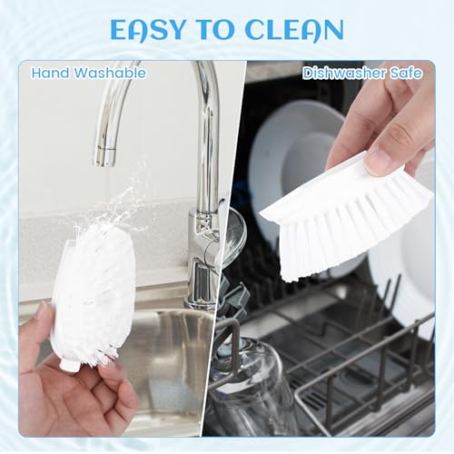 Image of 4Pcs Brush Refill for OXO Good Grips Soap Dispensing Palm Brush, Kitchen Dish Brush Replacement Head for OXO Dish Brush Refill Head, Dish Scrub Brush Kitchen Gadgets Kitchen Scrubbers for Dishes(Oval)