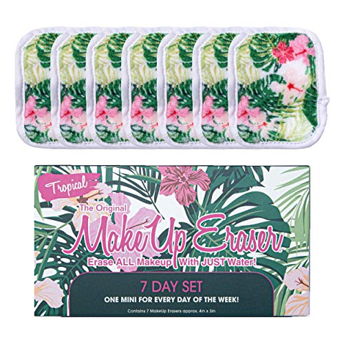 Makeup Eraser Tropical 7-Day Set, Erase All Makeup With Just Water, Including Waterproof Mascara, Eyeliner, Foundation, Lipstick, and More!
