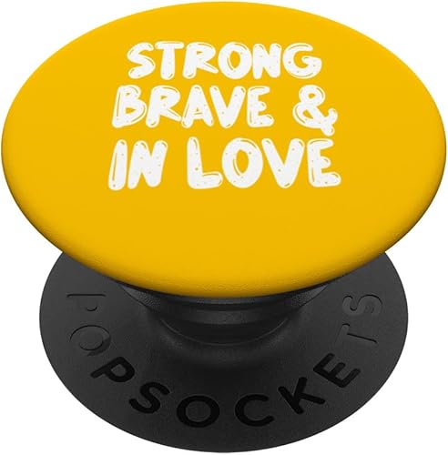 Strong Brave and In Love Black History Month Women Girls PopSockets Swappable PopGrip