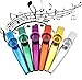 Quality 6 Different Colors of Metal Kazoo (A Good Companion for Guitar, Ukulele, Violin, Piano Keyboard) (6 Pack)
