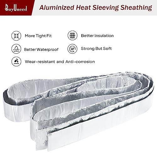 BuyUneed Car Aluminized Sleeve 1inch ID-126" Fuel Line Heat Shield Sheath by BuyUneed - Image 4
