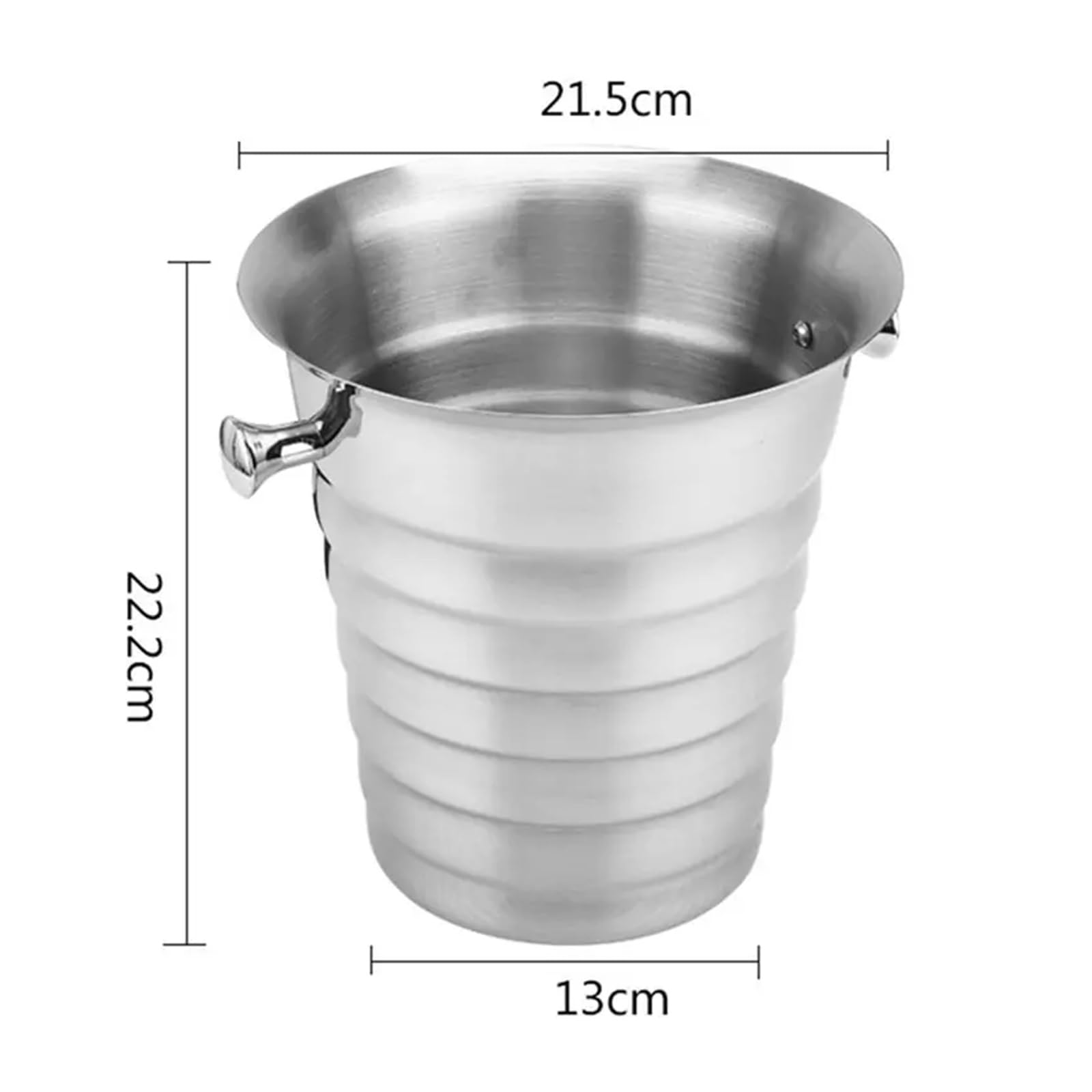 Genérico Cubitera de Acero Inoxidable 5 litros for Vino, Cerveza y champán: Ideal for Bares, restaurantes hoteles