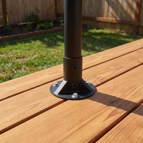 Base de brida para poste de cerca Kisangel de 55 mm para suelo 4