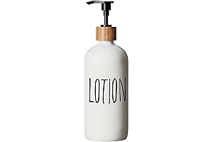 Rustic Glass Lotion Dispenser Bottle