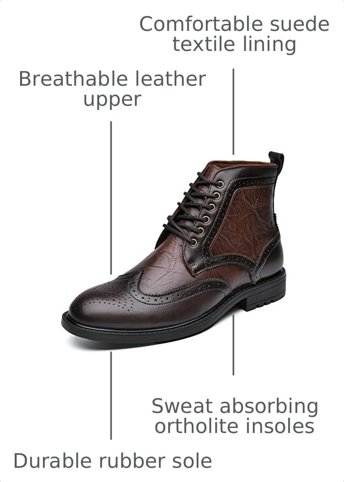 Image of Arkbird Mens Chelsea Boots, Stylish and Comfort Leather Chukka Ankle Boots with Zipper