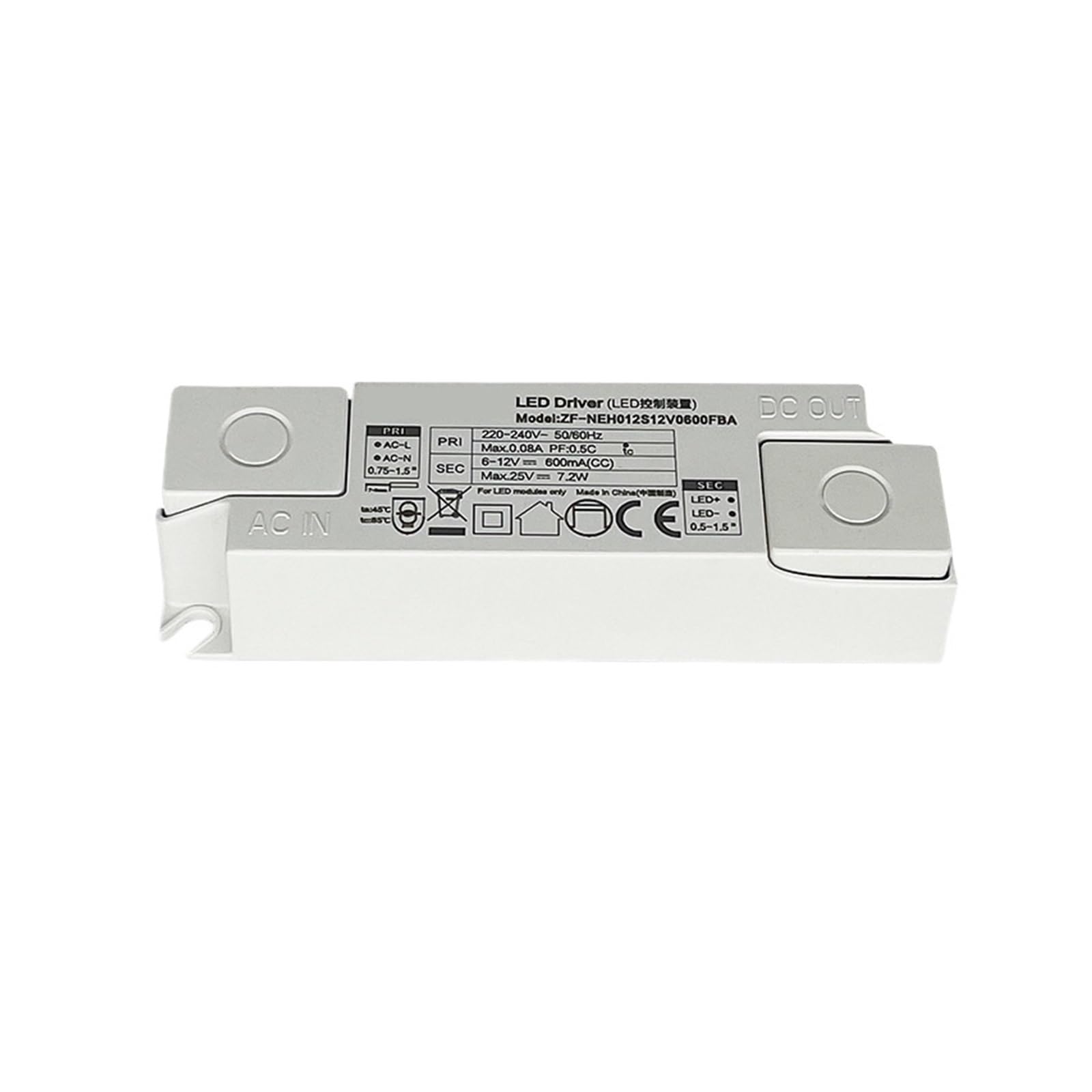 Alimentation LED 7W 12V transformateur isolé de petite taille - 2