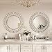 Kelly Miller Round Jeweled Mirror for Wall Decor, 26 in Modern Decorative Wall Mirror with Luxury Diamonds Beveled Vanity Mirror for Bedroom Dresser, Living Room Table, Bathroom, Hallway, Entryway