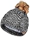 Women Hat Knit Skull Beanie Winter Outdoor Runner Messy Bun Ponytail Cap