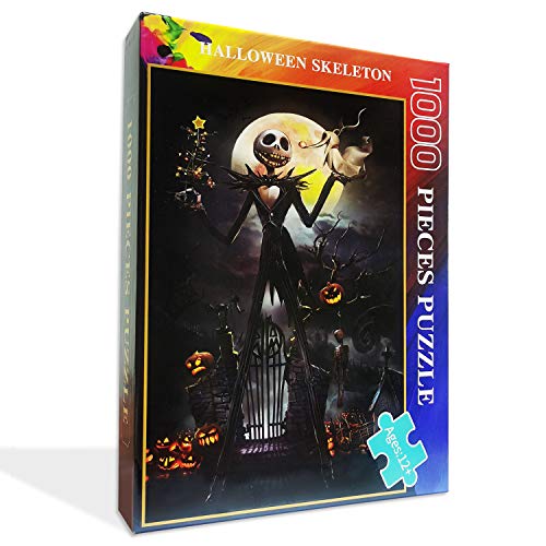 Najiaxiaowu SDTJ5SFH5REJ5-DH5Z403 Jigsaw Puzzle 1000 Piece Wooden Puzzle Halloween Picture Family Decorations, Unique Birthday Present Suitable For Teenagers And Adults thumb #1
