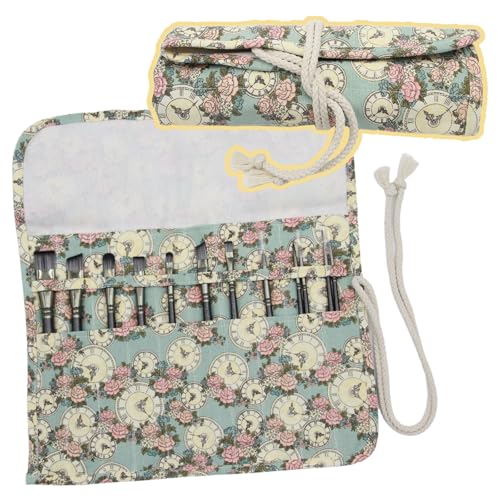 ESELATIN Paint Brushes Set of 12 Pieces Wooden Handles Brushes with Canvas Brush...