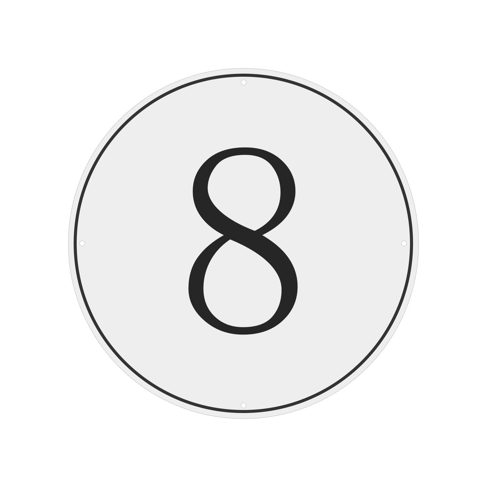 PATIKIL Large Metal Number Sign, 12" Diameter Aluminum Number 8 Sign Plate Area Marker Parking Weather-Resistant Signs for Indoor Outdoor Use