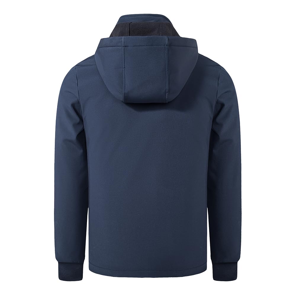 TONY BACKER Giacca Jacket Uomo In Softshell Impermeabile Antivento con Cappuccio Giubbotto Caldo Per Trekking Casual 6860