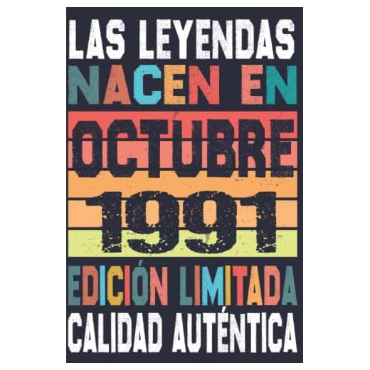Cumpleaños Vintage Leyendas Nacen en Octubre 1991: Regalo de 31 cumpleaños para mujeres y hombres, regalo de 31 cumpleaños para él/ella, Cuaderno Diario | regalos de Octubre...