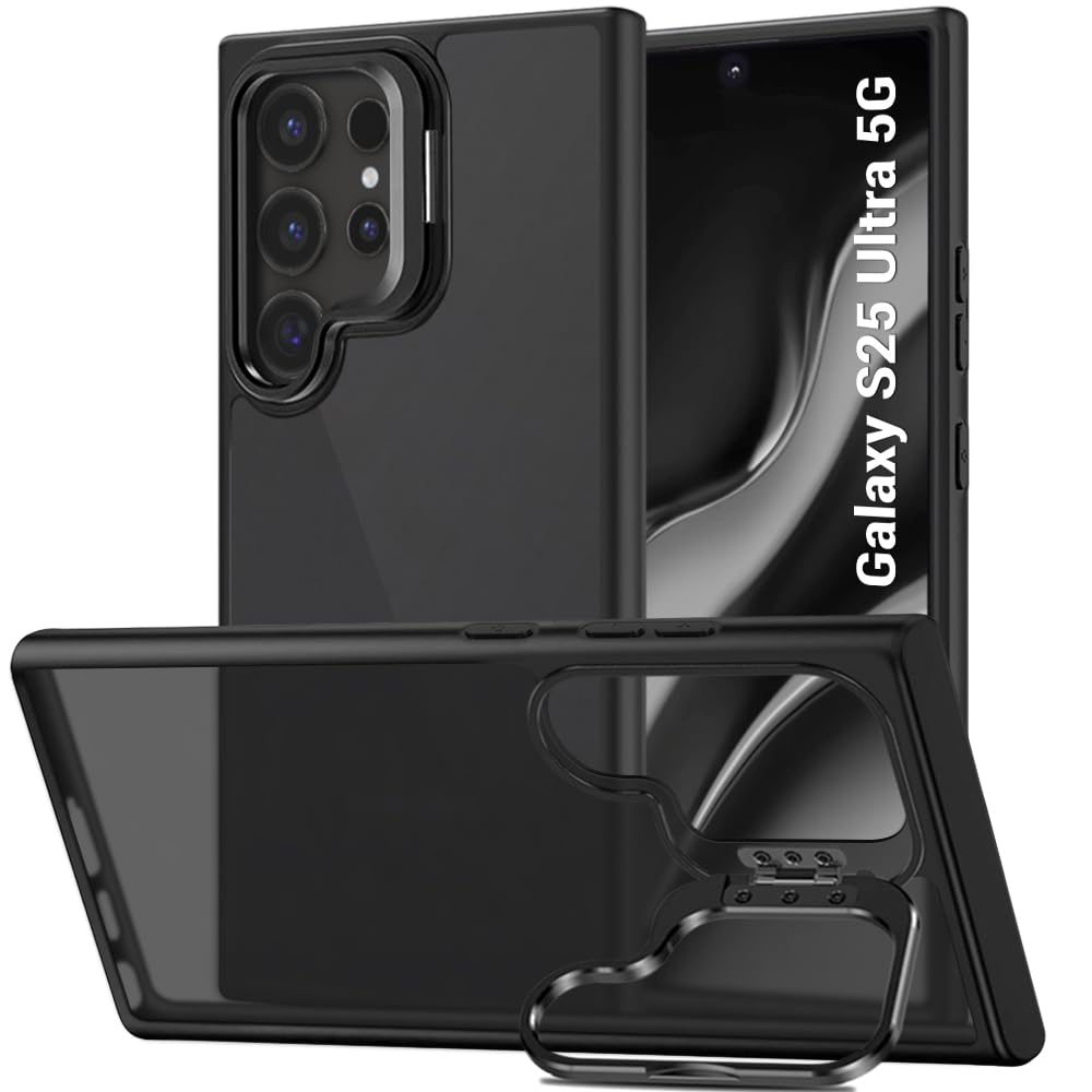 TheGiftKart Hybrid Back Cover Case for Samsung Galaxy S25 Ultra 5G | Built-in Stand | Shockproof Hard Back Case Cover for Samsung Galaxy S25 Ultra 5G (PC & TPU, Clear Back, Transparent Sides) — Amazon image 8