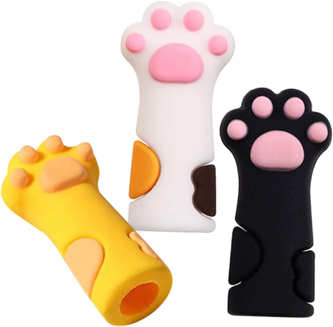 3 Pcs Cat Paw Silicone Cuticle Nipper Protector Covers