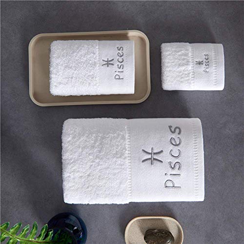 Housse de serviette Poissons drap de bain 140x70 et serviette visage pour maison