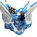 WOWOWMEOW Small Animal Cage Hanging Bunkbed Hammock Warm Fleece Bed for Sugar Glider Ferret Squirrel (Blue-Dots)