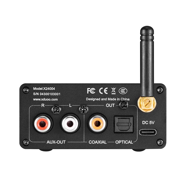 Rear panel of XDUOO XQ-50 Pro 2 showing all input and output ports