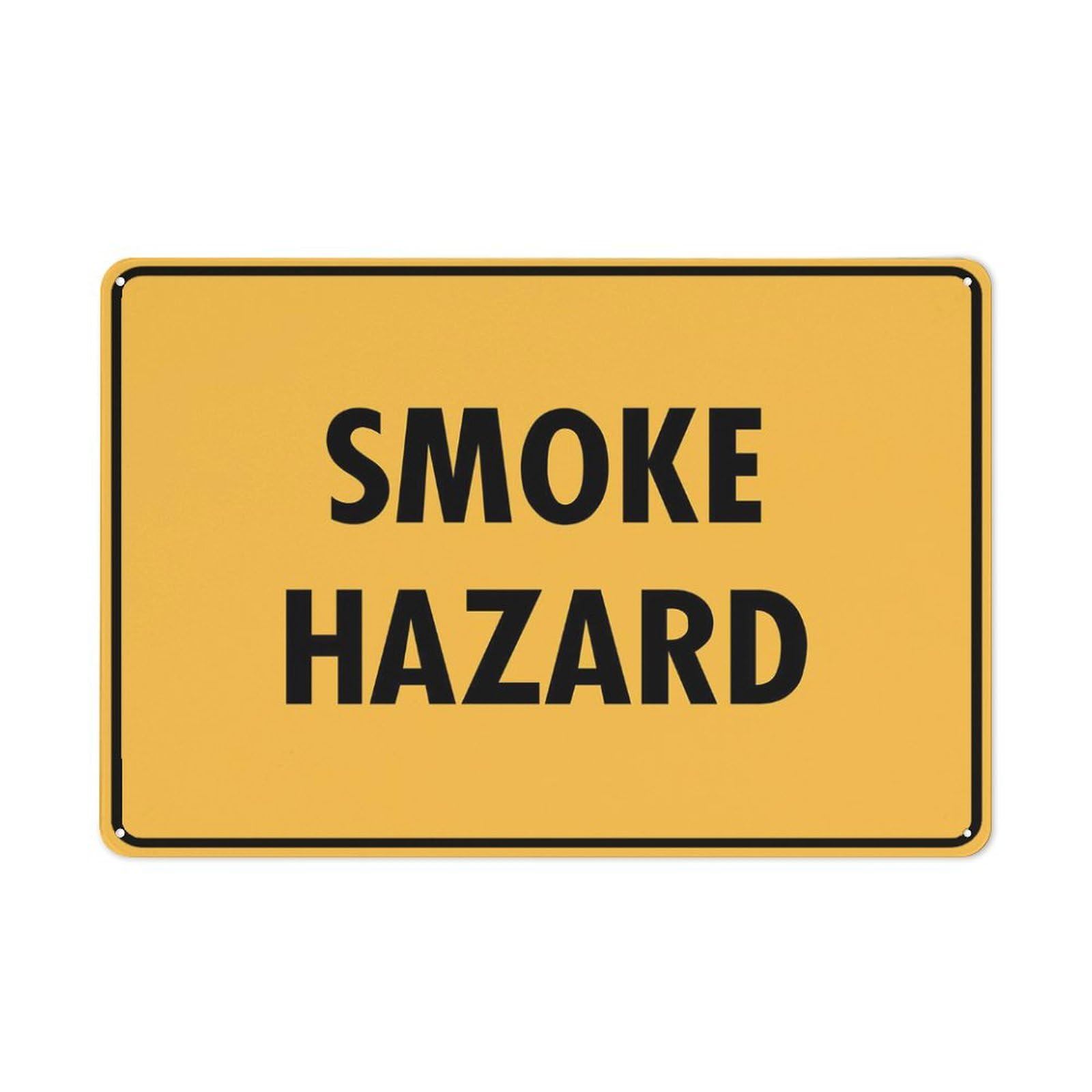Smoke Hazard Sign Outdoor Signs Aluminum 12X8 Inch Uv Ink Printed For House And Business