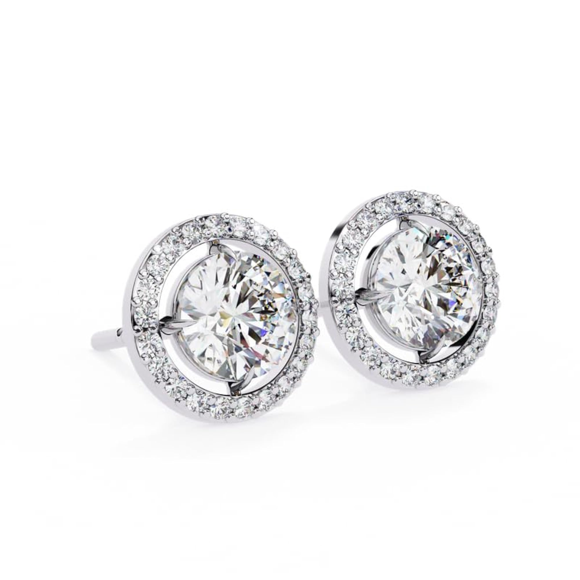 Women's 925 Sterling Silver Earrings with Stone Detailing, Secure Closure