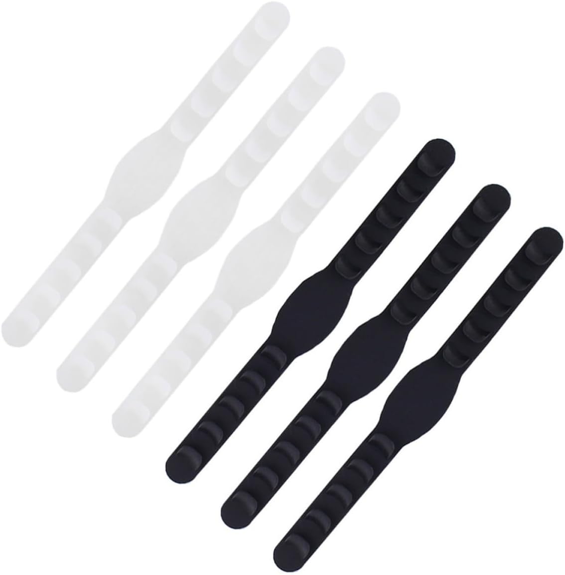 Lurrose 6pcs Ear Protective Mask Hooks Silicone Ear Rear Mask Hooks Climbing Training Cycling Black