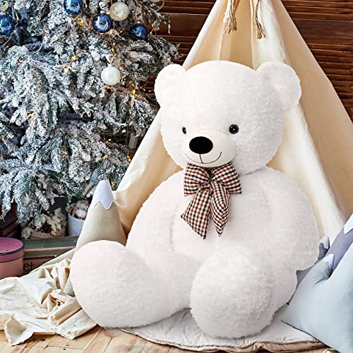 Doldoa Giant Teddy Bear Stuffed Animal, Big Teddy Bear For Baby Shower, Life Size Teddy Bear For Girlfriend Children, 47Inch, White #TOP2