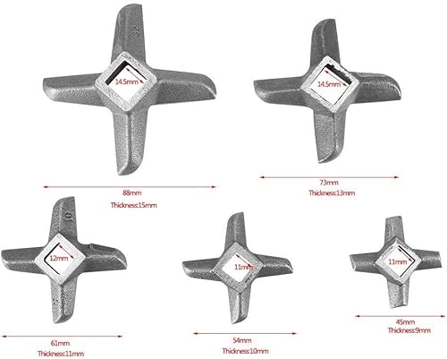 Miniatura 4 de Fdit Cortador profesional de acero inoxidable en forma de cruz para cocina y carne, picadora de cuchilla, cortador de cuchillo de repuesto para