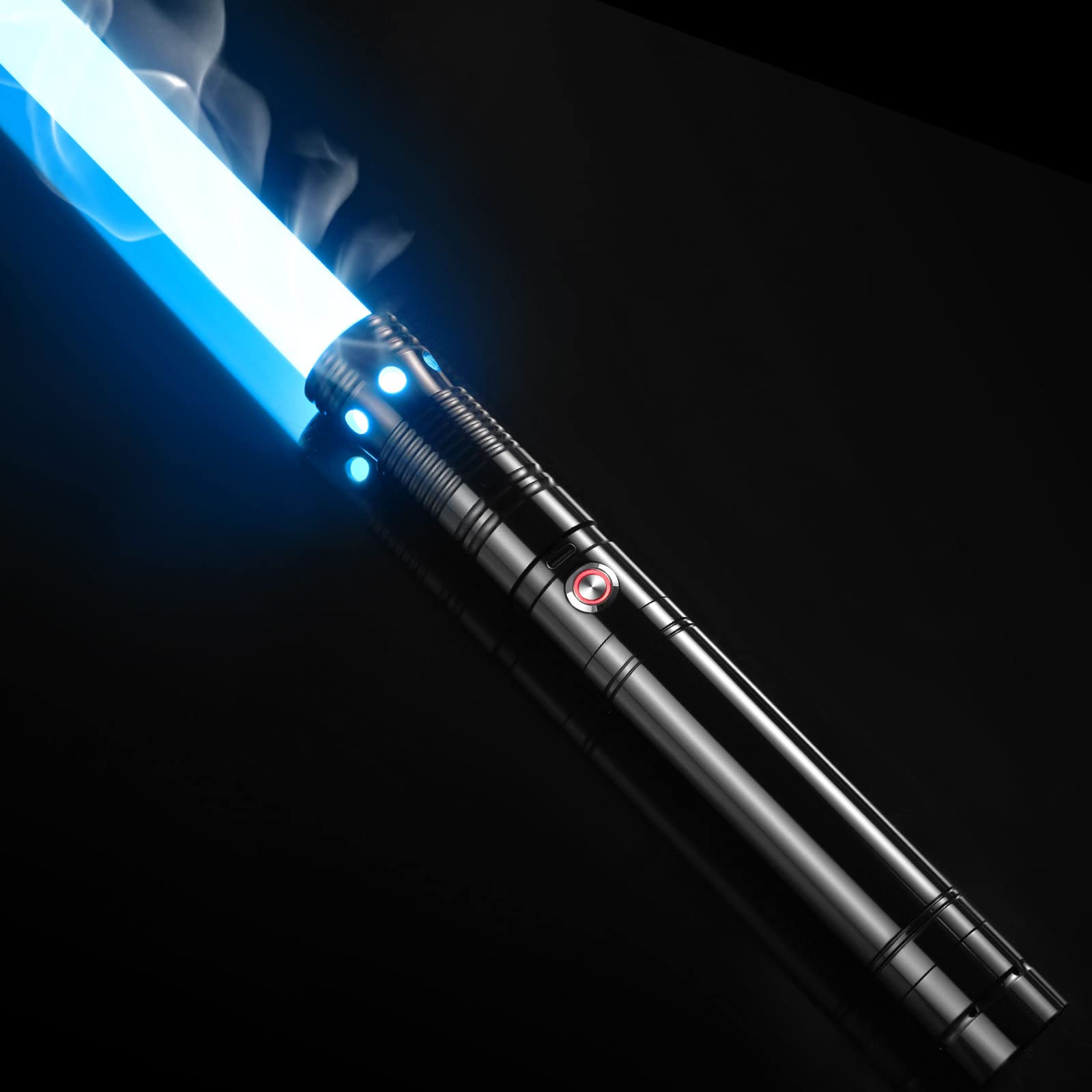LIHTJOYFUN Lightsaber,FX Dueling Lightsaber,Update 15 Colors Changeable 12 Modes,Light Sabers Perfect Christmas Halloween Present for Kids?Black?