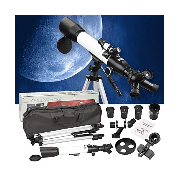 Astronomie Teleskop für Erwachsene und Anfänger, 20x-167x hohe Leistung, mit Handy-Halterung, 3X Barlowlinse, K9-K17,5… – Bild 3