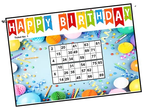 Happy Birthday Double Theme Bingo Housie tambola Tickets (Printed on Hard Sheet, Big Size Tickets, 96 Cards) (B099Q5JM9L) Amazon Price History, Amazon Price Tracker