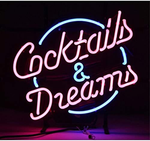 17x14 Inches Cocktails And Dreams Real Glass Neon light Sign Beer Bar Pub Store Club Garage Home Party Lights Signs neon Lamp