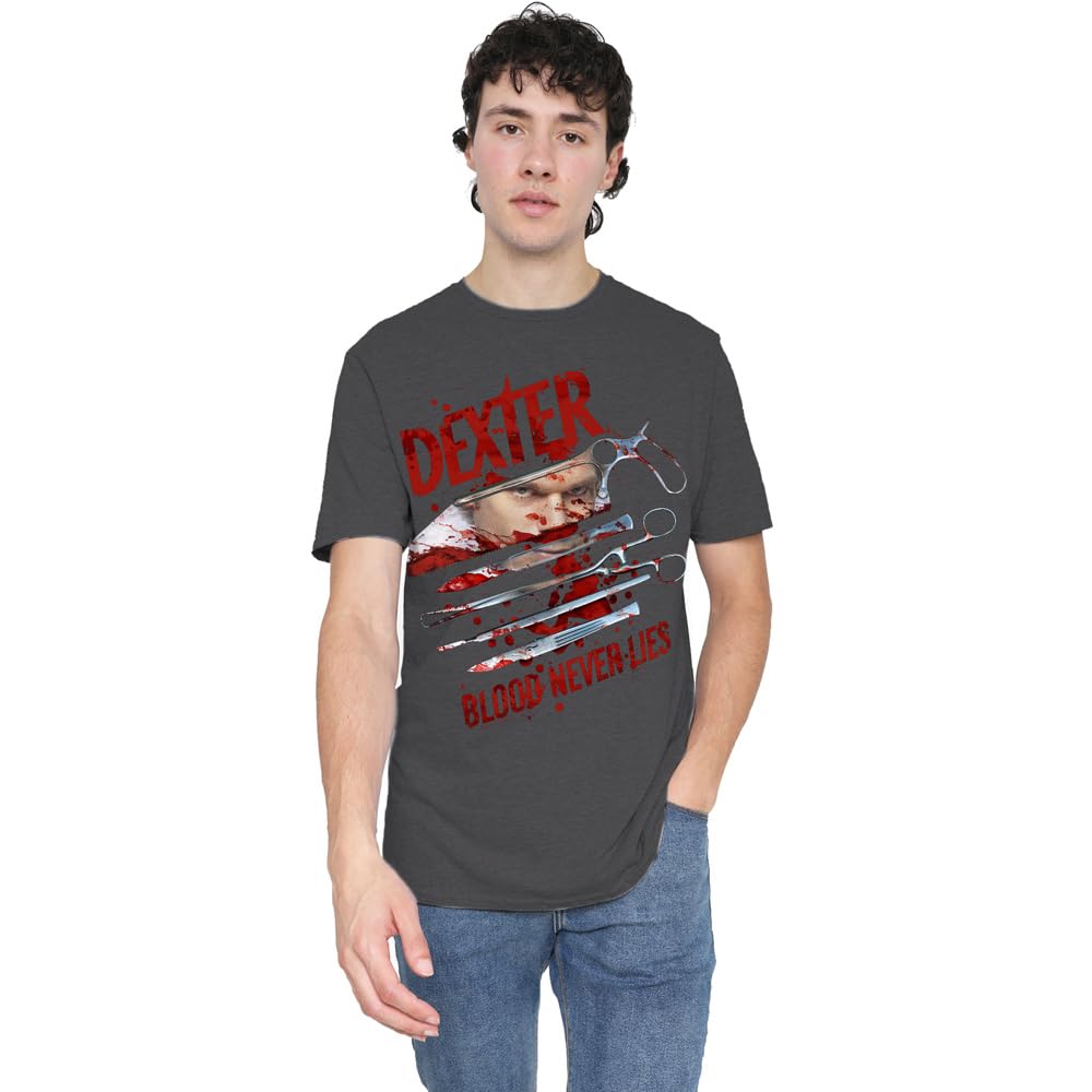 Other Dexter Blood Never Lies T-Shirt Charcoal Grey 3XL
