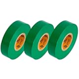 GTSE Green Electrical Tape&comma; 3-Pack – Waterproof&comma; Industrial Grade Vinyl&comma; 3&sol;4 in x 66ft– Strong Self-Adhesive PVC Electric Tape for Wire Insulation&comma; 7 Mil&comma; 600V – UL&sol;CSA Listed