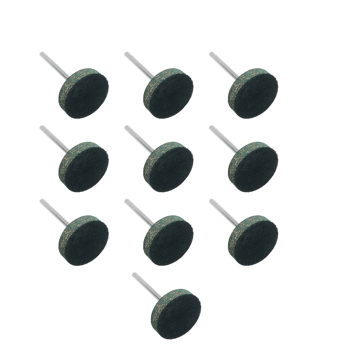 Unifizz Rubber Polishing Wheel, Head Dia 20mm Shank Dia 3mm, Wool Felt Grinding Bits Type T Shape Sesame Grinder Head Polishing Watch Jewelry Rotating Tool Accessories, 10pcs