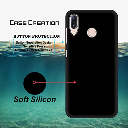 Image of Case Creation Compatible with Zenfone Max Pro (M1) Back case,Asus Zenfone Max Pro M1 ZB601KL Black Silicone Plain Matte Finish Flexible Soft Cover