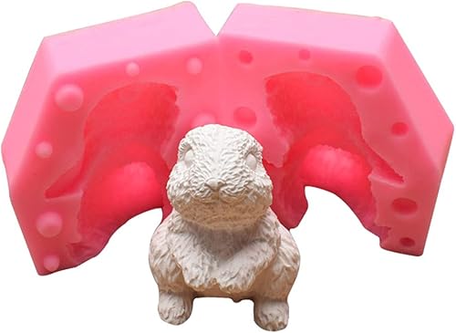 Lanebudd - Molde de silicona para conejo, forma de conejo 3D, molde de silicona, herramientas para hornear, pastel y chocolate