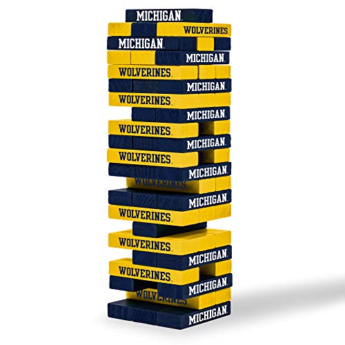 Image of Wild Sports NCAA Pro Football Tabletop Stackers Block Game for College Football Fan, Dorm Game, Tailgate