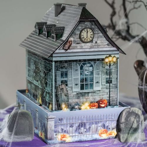 Puzzle 3D 216 pièces : Maison hantée d'Halloween Ravensburger France - vue 9