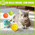 12Pcs Cat Ball Toy, Low Noise No Bells Holey Plastic Cat Balls, Funny Interactive Cats Toys for Indoor Cats, Firm Toy Balls for Kitten Puppy Ferret Bird (1.65") - Image 3