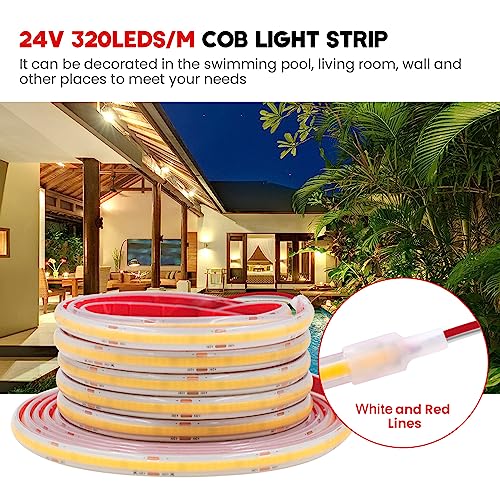 Tira LED COB 8m 24V IP68 Blanca Día Flexible miniatura 4