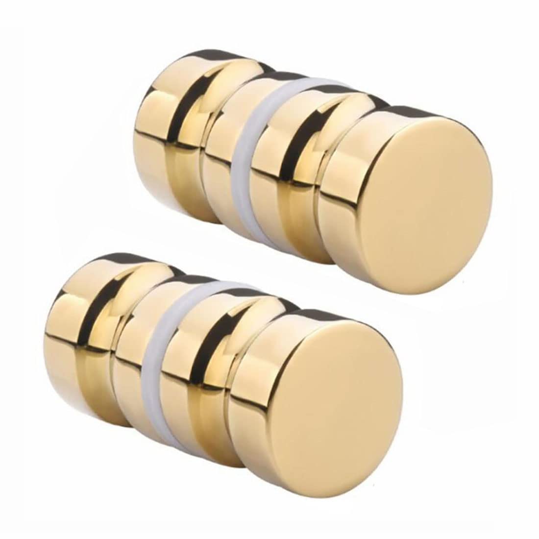 Boutons de porte de douche en aluminium lot de 2 paires poignées double face pour salle de bain
