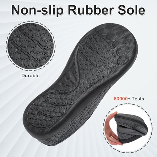 BARERUN Men's Barefoot Slip on Walking Shoes Wide Toe Box Running Shoes Casual Fashion Sneakers Comfortable Light-Weight Men's Loafers Business Dress Shoes for Driving Jogging Wedding Church Office 5