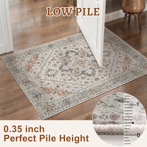 Image of Tangsoo Vintage 2.6x12 Hallway Runner Rugs Washable Runner Rug Non Slip