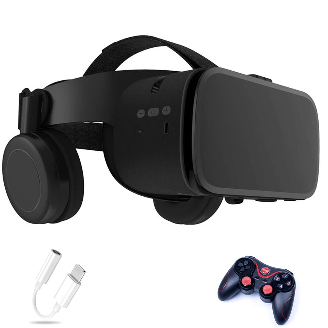 Okulary 3D, Virtual Reality, zestaw słuchawkowy, ochrona oczu, okulary VR do filmów 3D i gier, kontroler Bluetooth do iPhone 13 Pro Max/13 Pro/13/12/11, do Samsung Galaxy S21, Huawei, X. iaomi-Seria nie