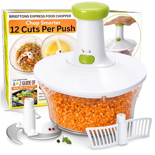 Brieftons Express Manual Food Chopper: 6.8-Cup, Hand Chopper Vegetable Cutter
