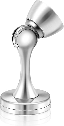 Vista 33 de Paquete de 4 topes magnéticos para puerta, topes de puerta de acero inoxidable, soporte magnético de pared para piso, resistente y moderno