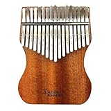 Newest Gecko Mahogany Professional Kalimba 17 keys with Gig Bag Protective Case High Performance Thumb Piano with Accessories Tuning Hammer, Study Book