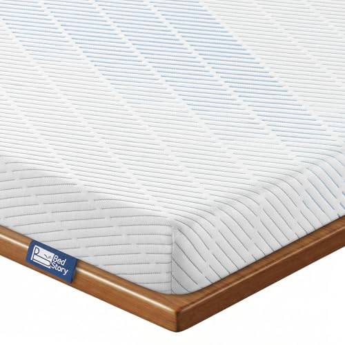 BedStory Firm Mattress Topper Queen Size 3 Inch, Pain-Relieving Memory Foam Bed Topper, Cooling High-Density Mattress Pad, Skin-Friendly, Non-Slip Cover